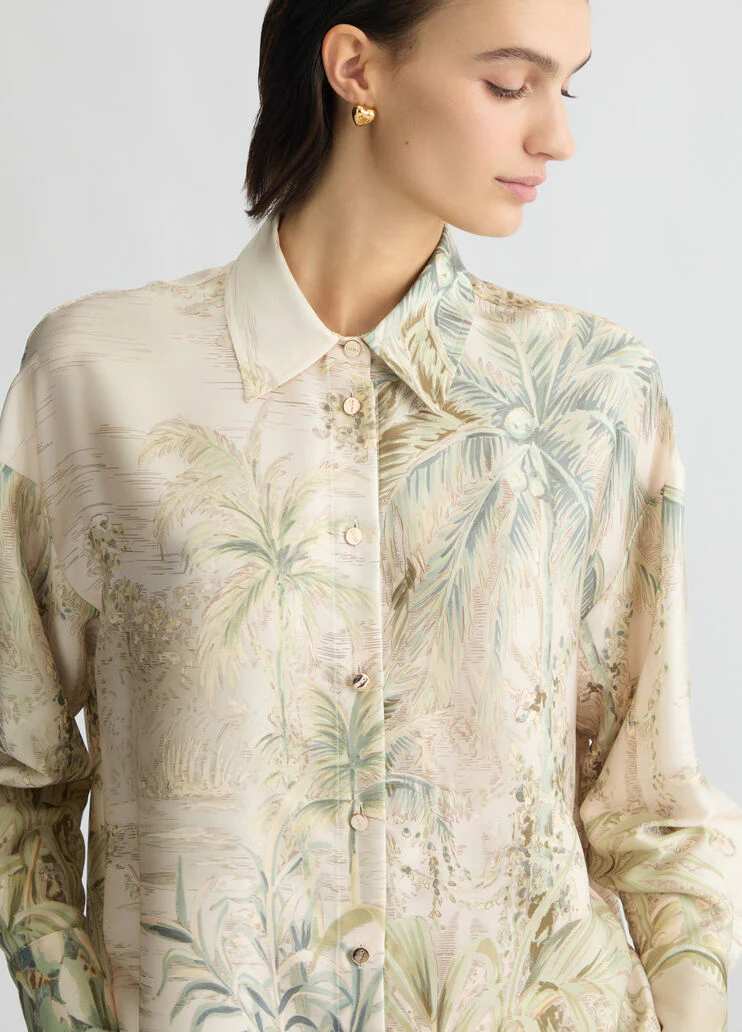 Twill shirt with print