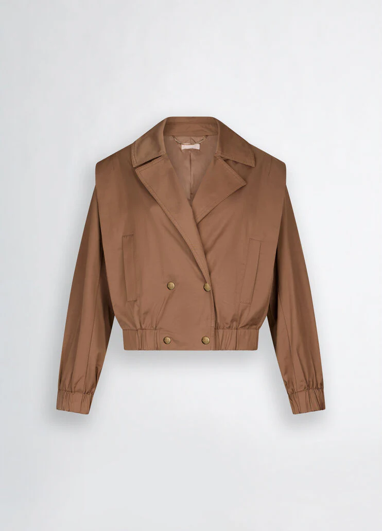 Brown double-breasted jacket