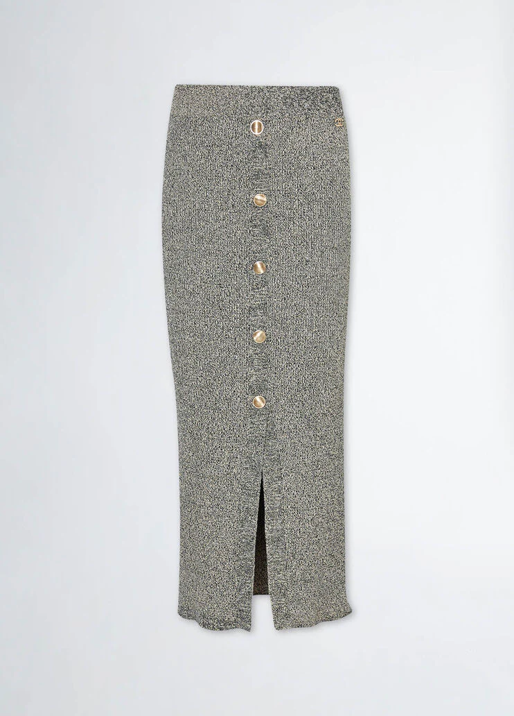 Lurex knit skirt