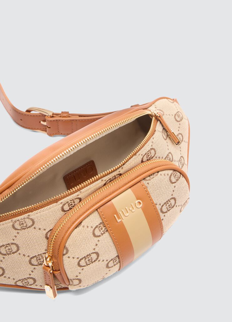 Jacquard belt bag with logo