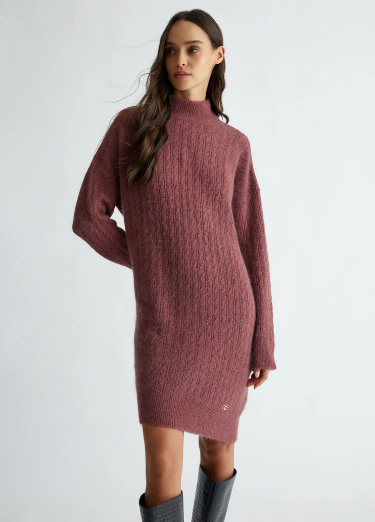 Alpaca-blend knit dress