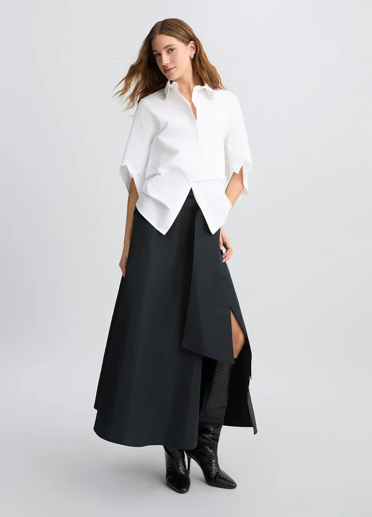 White shirt with bejewelled embellishment