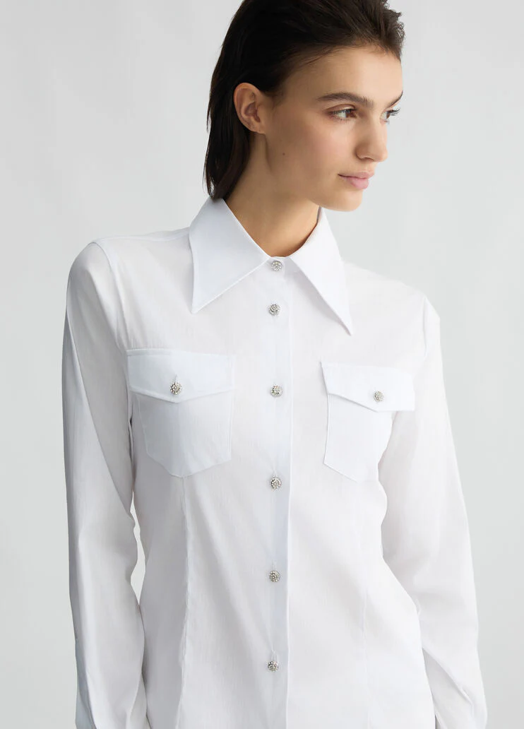 White shirt with buttons
