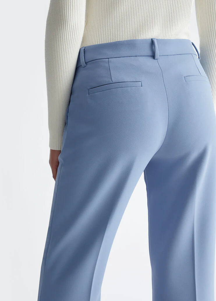 Flared crepe trousers
