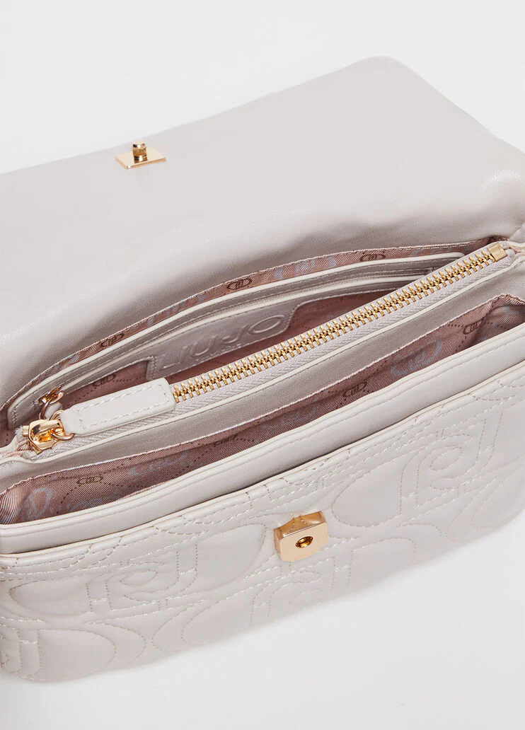 Quilted crossbody bag with logo