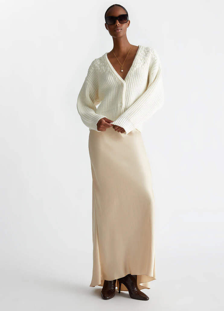 Wool cardigan with embroidery