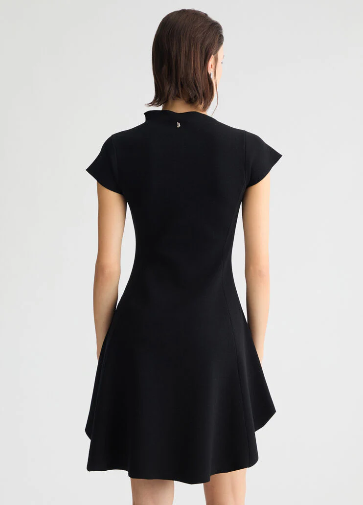 Black knit dress