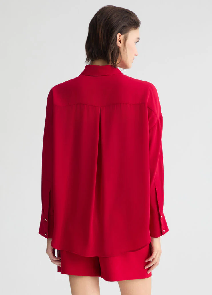 Champagne-coloured oversized shirt