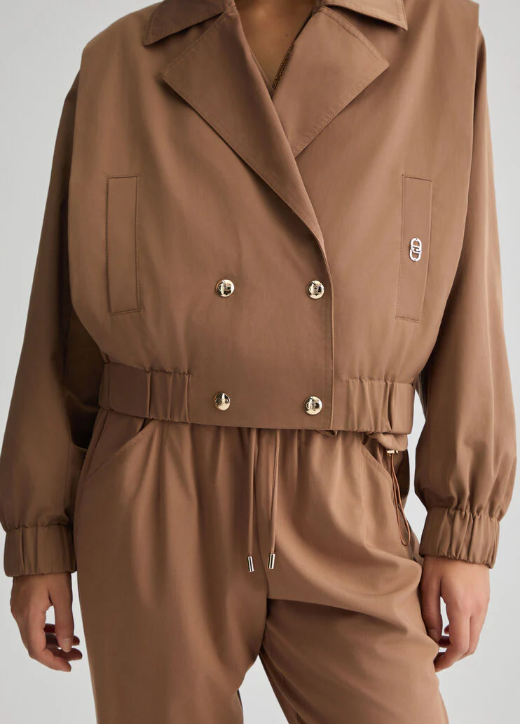 Brown double-breasted jacket