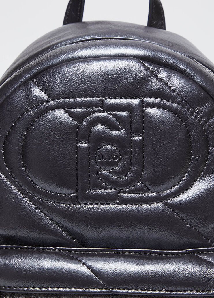 Glossy quilted backpack
