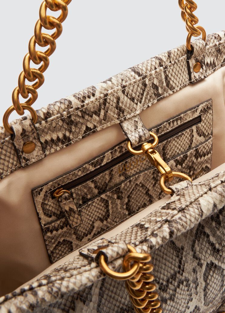 Snakeskin LaPuffy tote bag