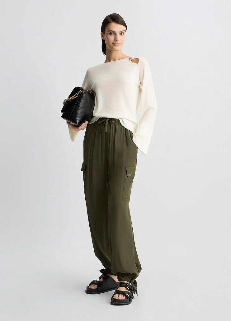 White wool and cashmere jumper