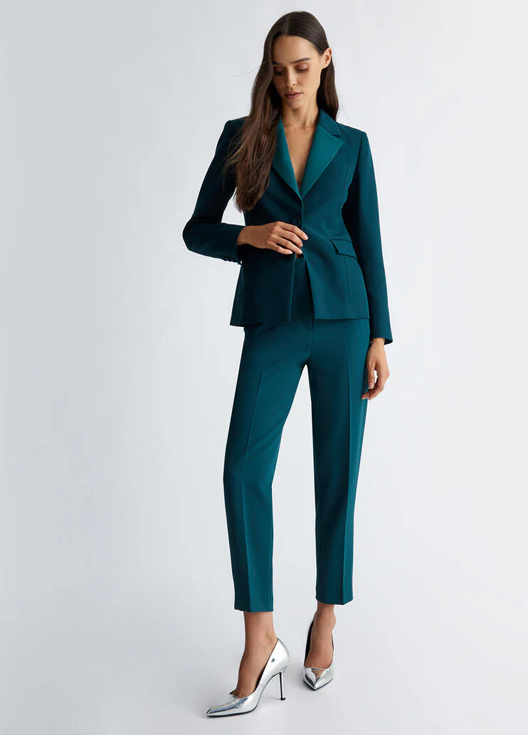 Stretch cropped trousers