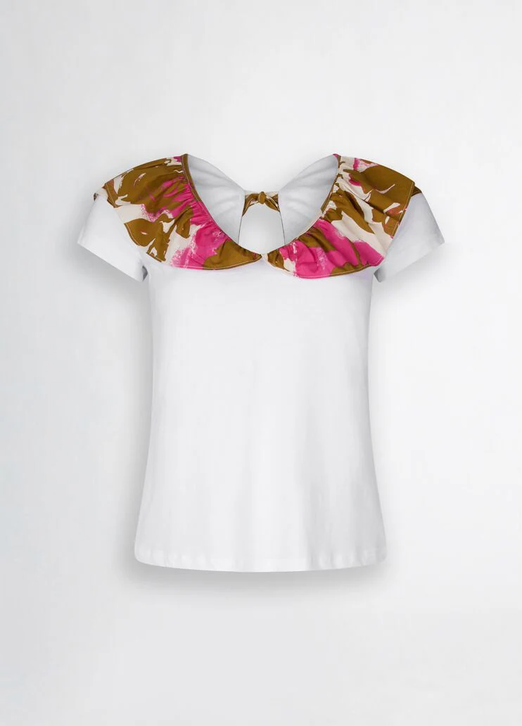 T-shirt with printed ruching