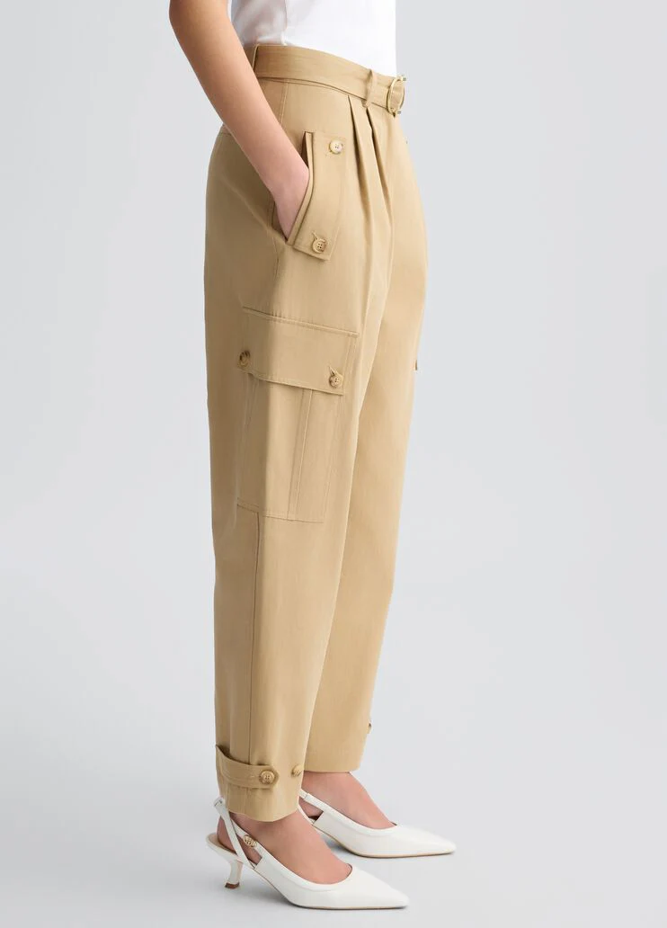 Cropped cargo trousers