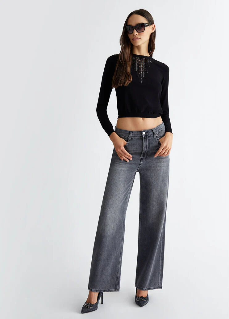 Jumper with gemstones