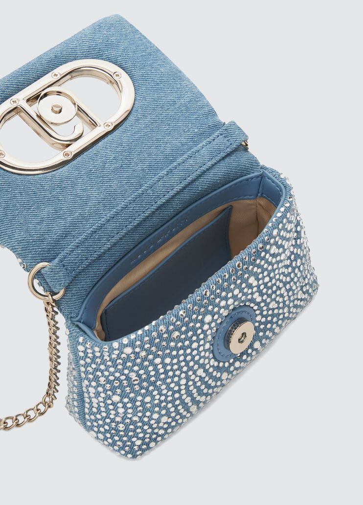 Denim LaPuffy mini bag