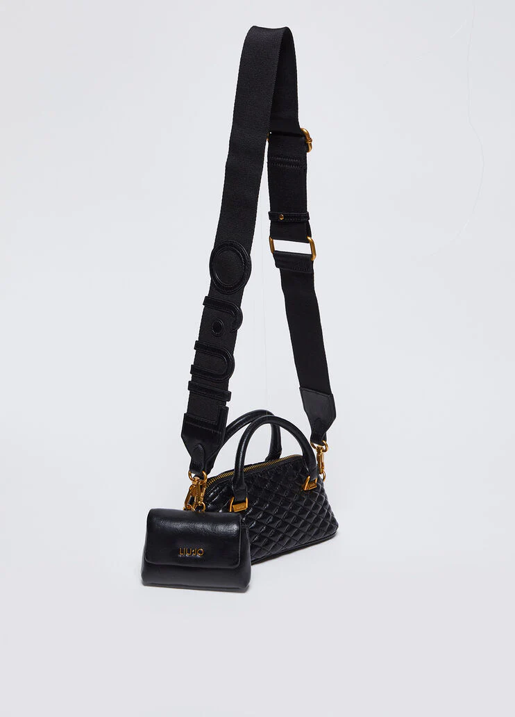 Glossy quilted handbag