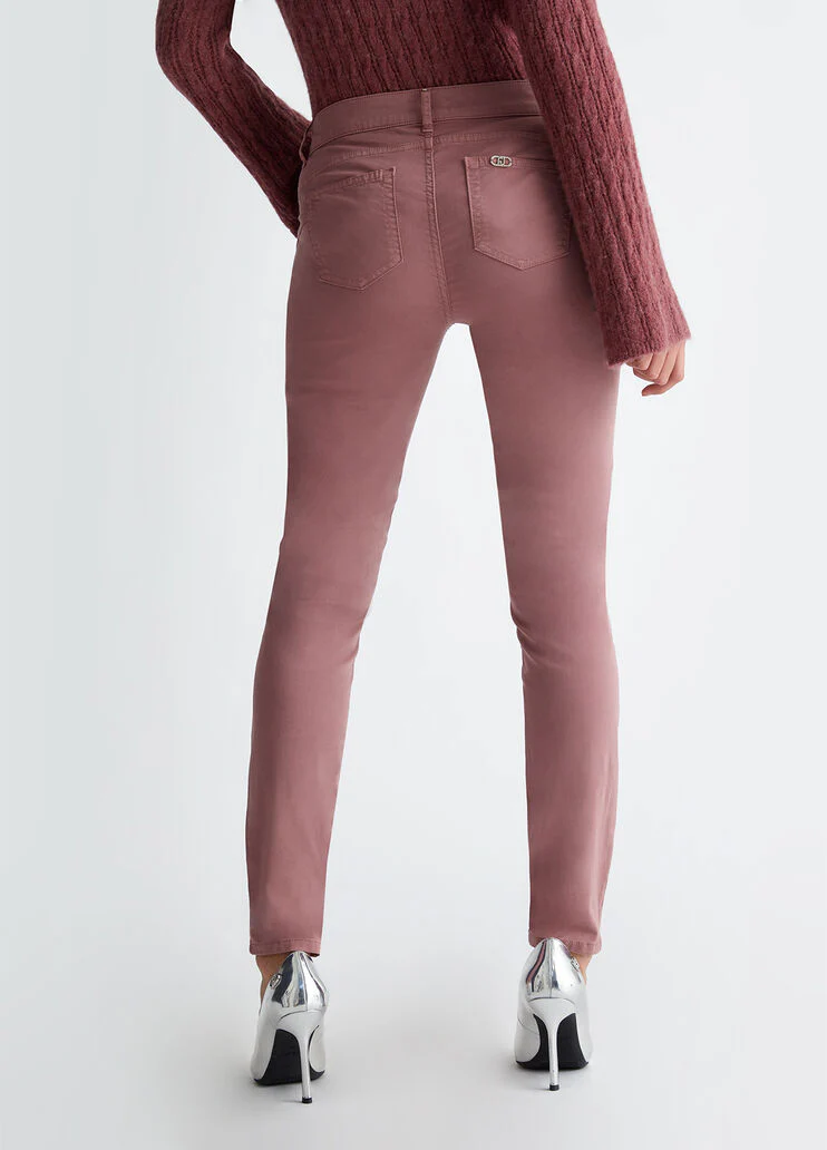 Bottom up trousers with rhinestones