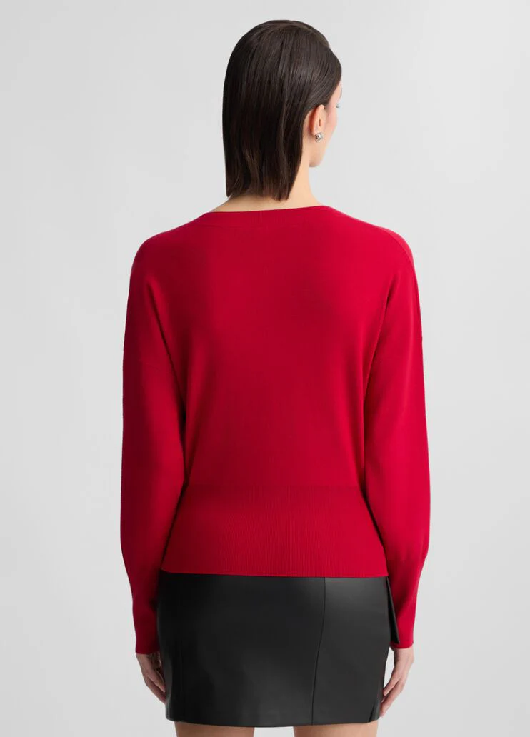 Red top with cut-out