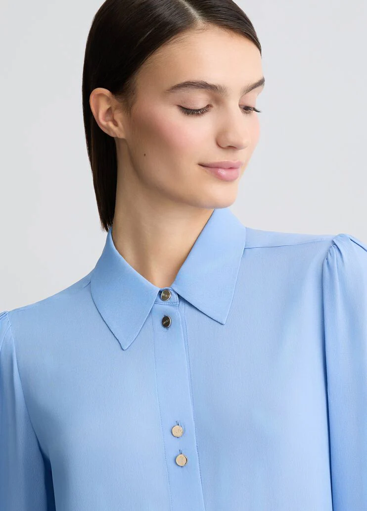 Light blue viscose shirt