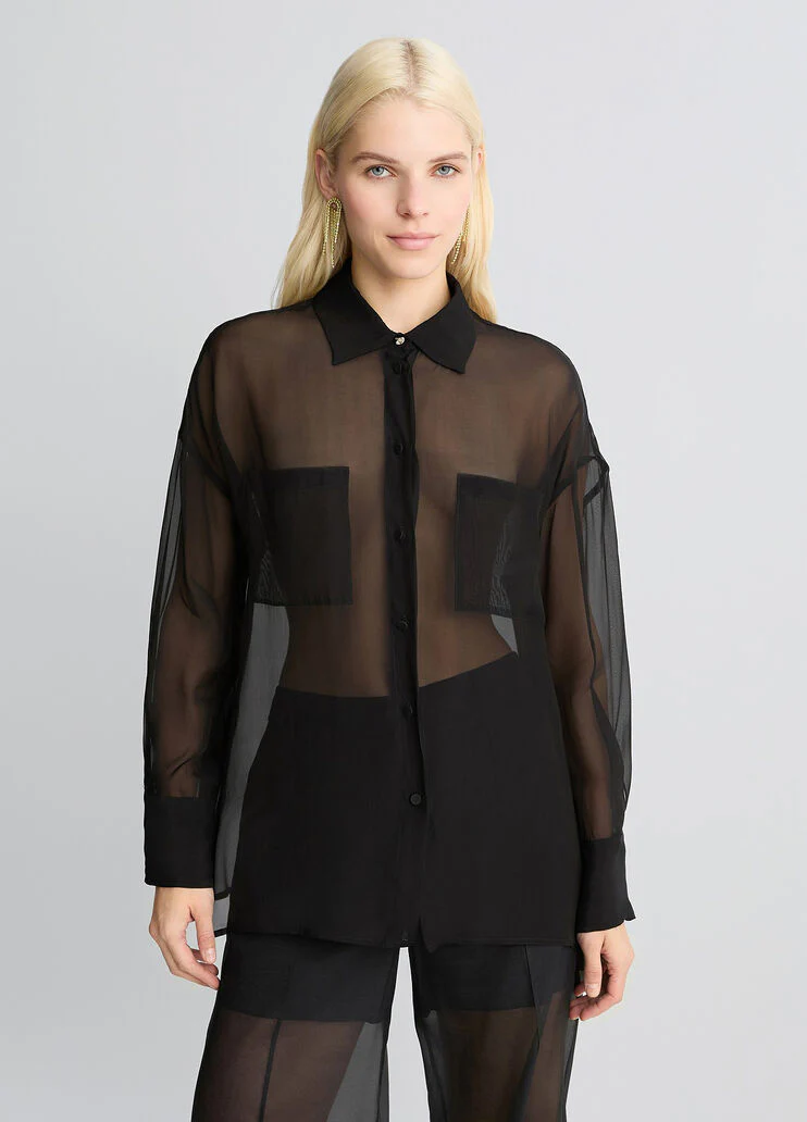Black organza shirt