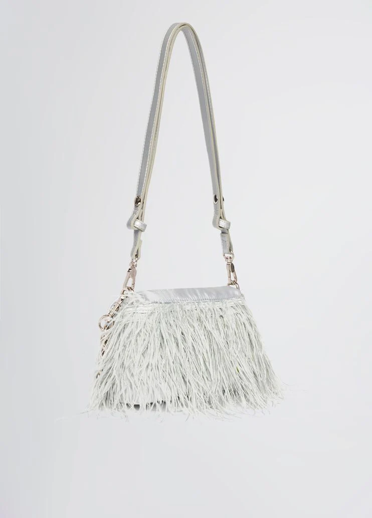 Small LaPuffy bag with feathered detailing