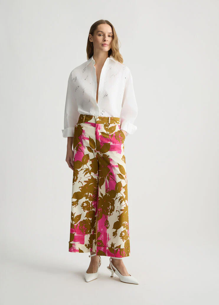 Floral palazzo trousers
