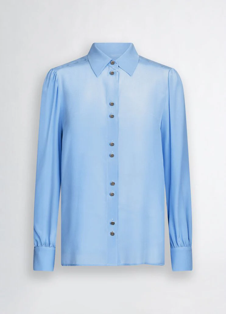 Light blue viscose shirt