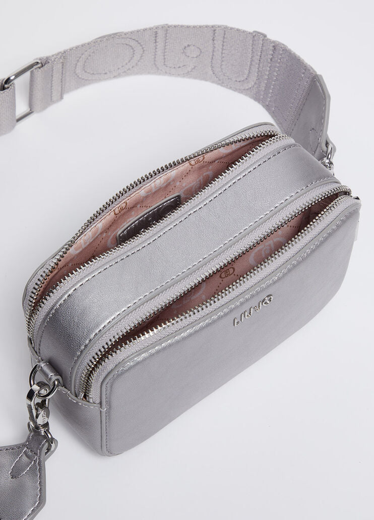 Metallic finish crossbody bag