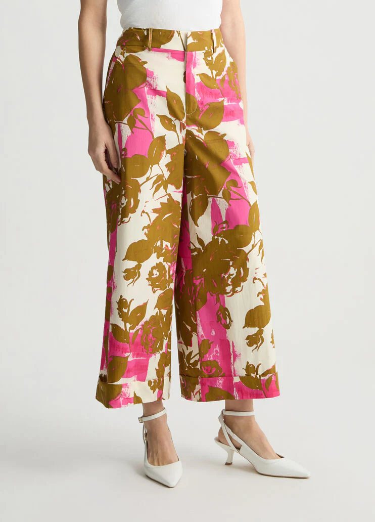 Floral palazzo trousers