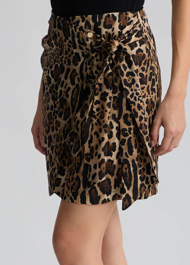 Animal-print miniskirt