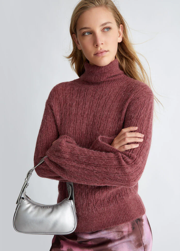 Solid-colour shoulder bag