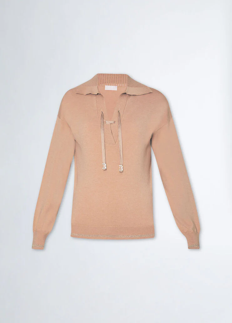 Sweater with tie details