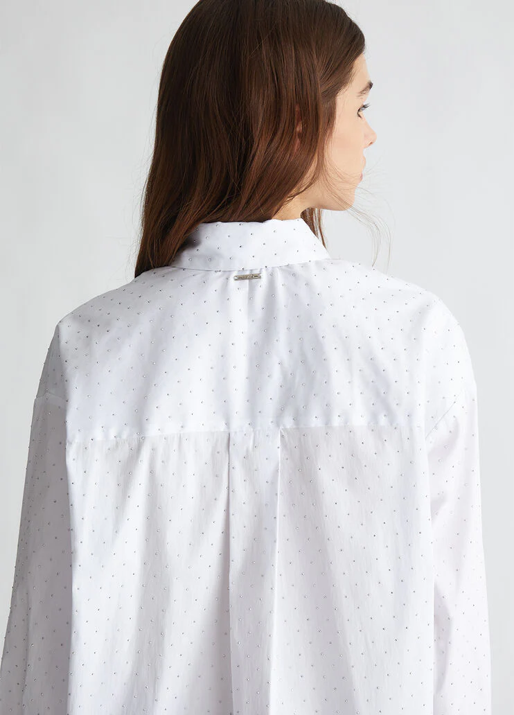 Oversized shirt with mini-studs