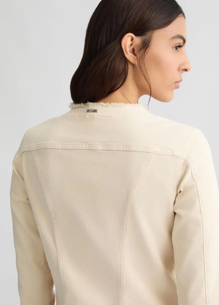 Beige jacket with rhinestones