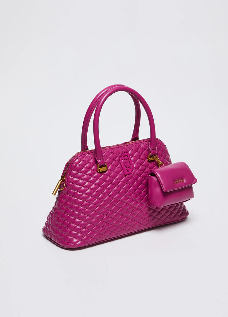 Glossy quilted handbag