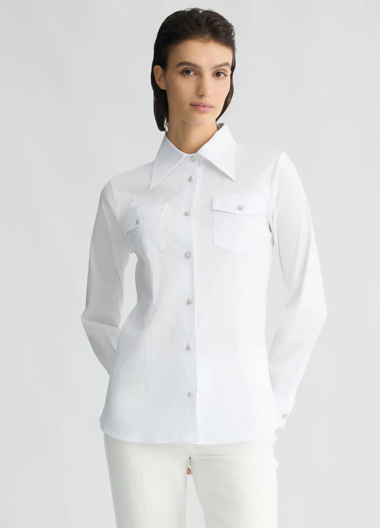 White shirt with buttons