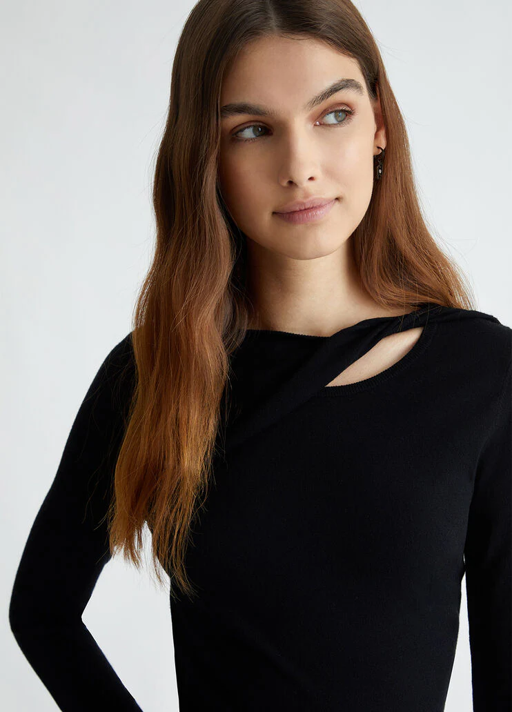 Black top with cut-out