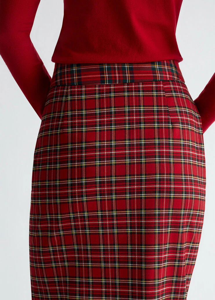 Tartan midiskirt