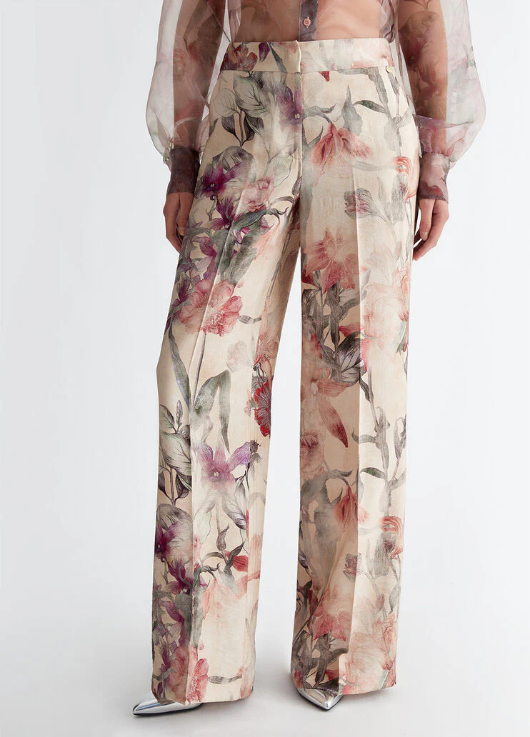 Floral palazzo trousers