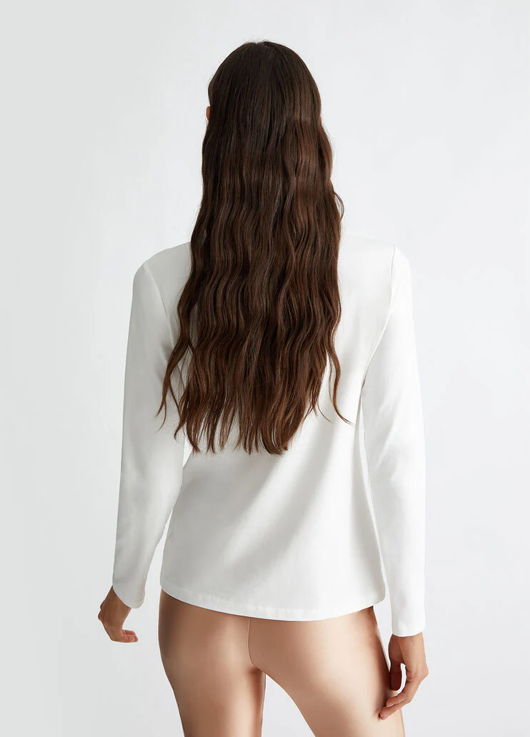 T-shirt with logo and gemstones