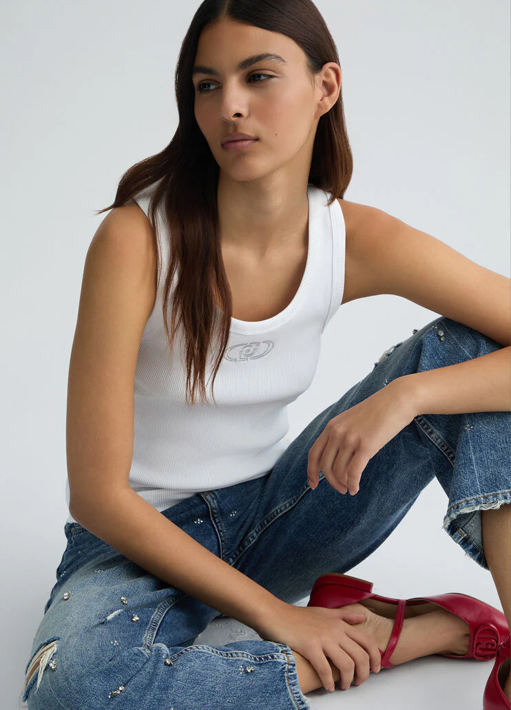 Cotton top with logo