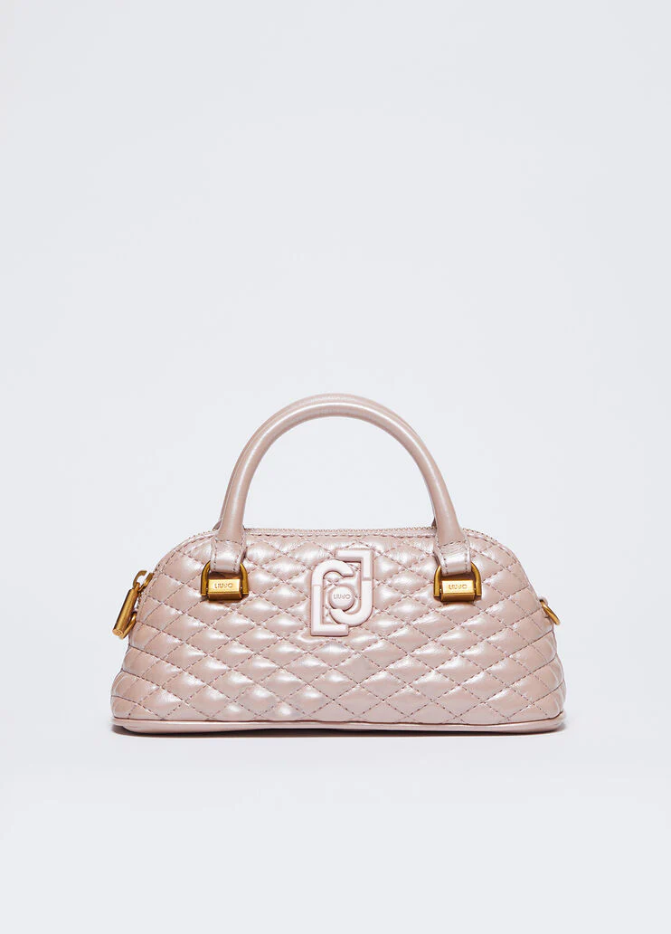 Glossy quilted handbag