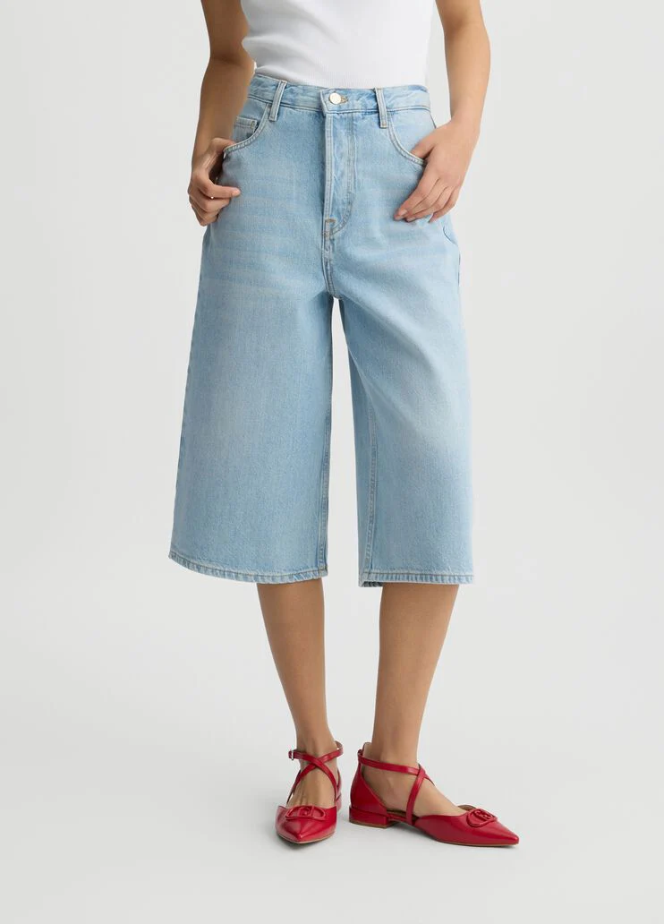 Denim Bermuda shorts