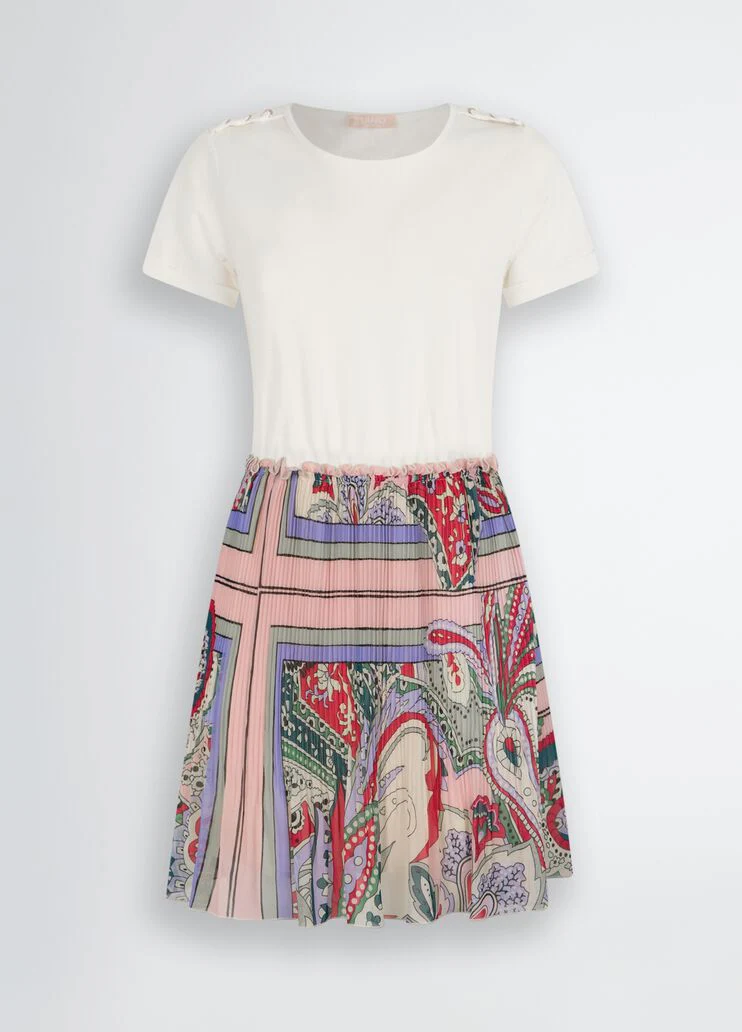 Dress with foulard print