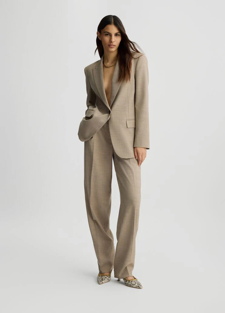 Beige jacket with belt