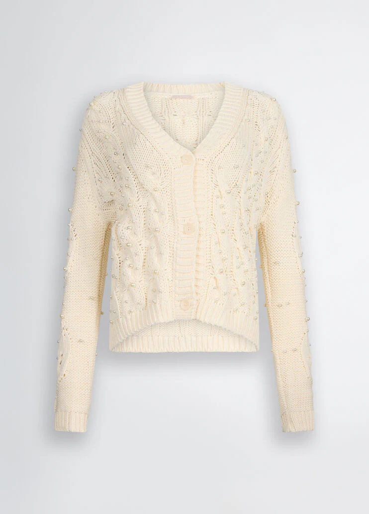 Cardigan with beads