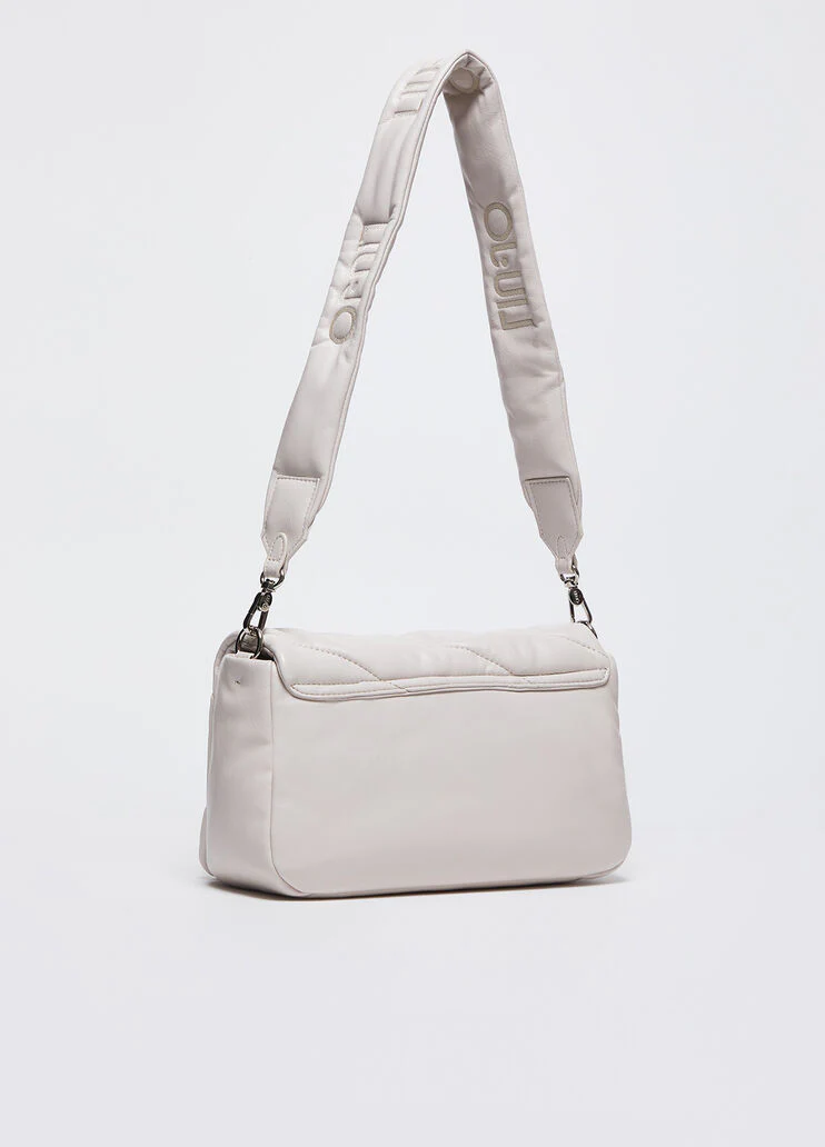 Glossy quilted crossbody bag