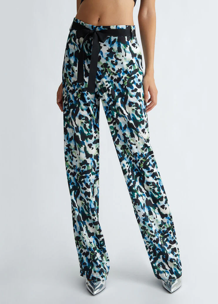 Animal print trousers